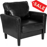 Flash Furniture SL-SF920-2-BLK-GG Bari Upholstered Loveseat in Black Leather